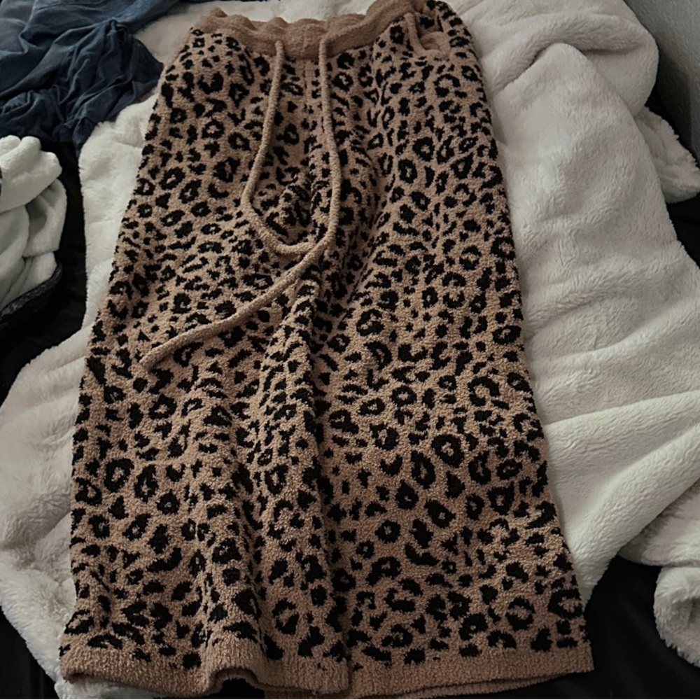 Leopard Print Wide Leg Pants